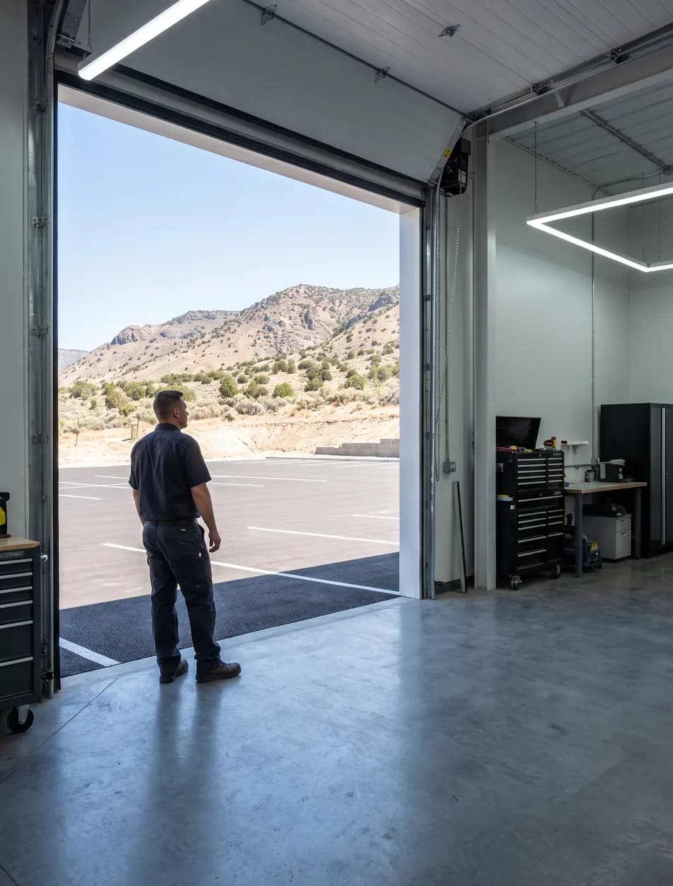 a collision repair shop owner standing in their auto body shop